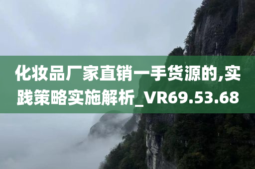 化妆品厂家直销一手货源的,实践策略实施解析_VR69.53.68