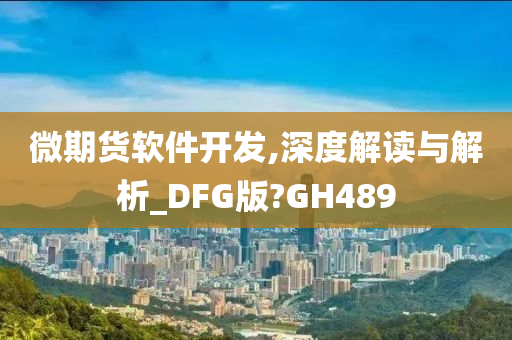 微期货软件开发,深度解读与解析_DFG版?GH489