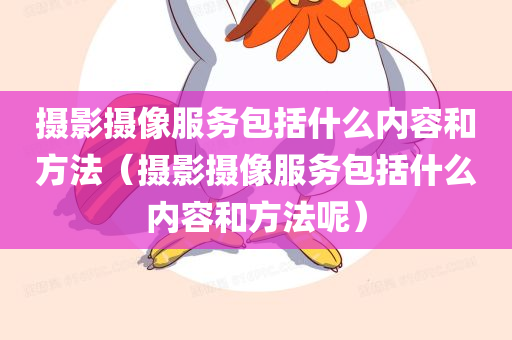 摄影摄像服务包括什么内容和方法（摄影摄像服务包括什么内容和方法呢）