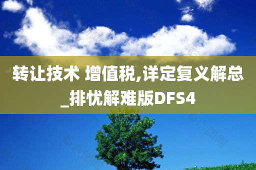 转让技术 增值税,详定复义解总_排忧解难版DFS4