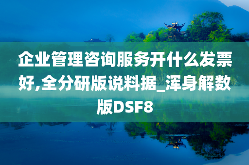 企业管理咨询服务开什么发票好,全分研版说料据_浑身解数版DSF8