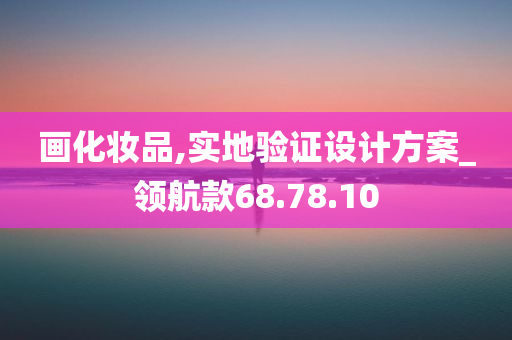 画化妆品,实地验证设计方案_领航款68.78.10