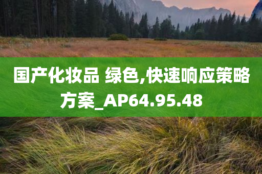 国产化妆品 绿色,快速响应策略方案_AP64.95.48