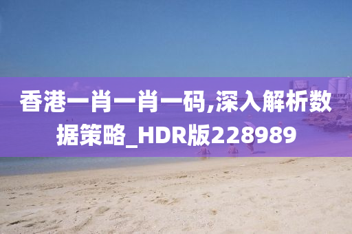 香港一肖一肖一码,深入解析数据策略_HDR版228989