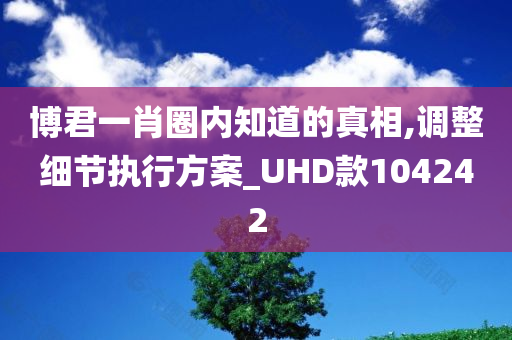 博君一肖圈内知道的真相,调整细节执行方案_UHD款104242