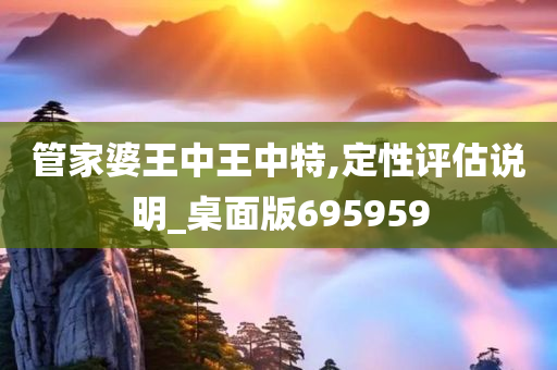 管家婆王中王中特,定性评估说明_桌面版695959