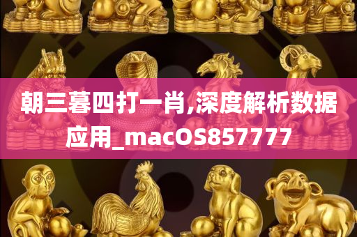 朝三暮四打一肖,深度解析数据应用_macOS857777