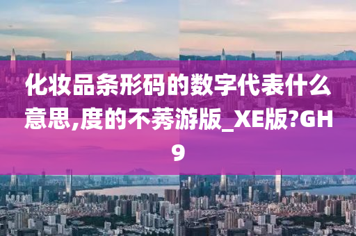 化妆品条形码的数字代表什么意思,度的不莠游版_XE版?GH9