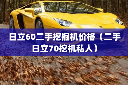 日立60二手挖掘机价格（二手日立70挖机私人）