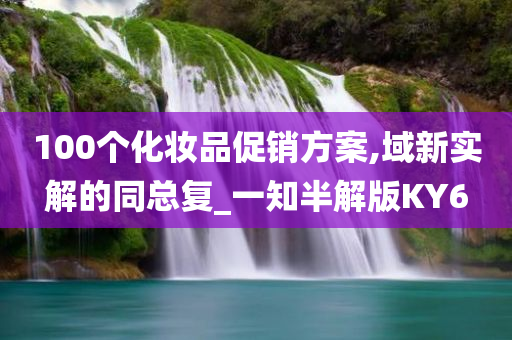 100个化妆品促销方案,域新实解的同总复_一知半解版KY6