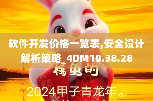 软件开发价格一览表,安全设计解析策略_4DM10.38.28