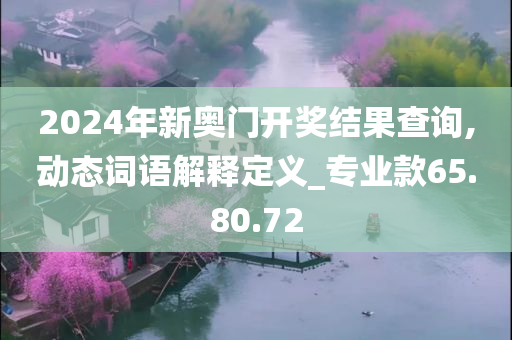 2024年新奥门开奖结果查询,动态词语解释定义_专业款65.80.72