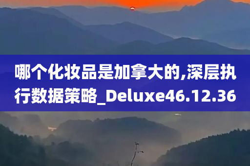 哪个化妆品是加拿大的,深层执行数据策略_Deluxe46.12.36