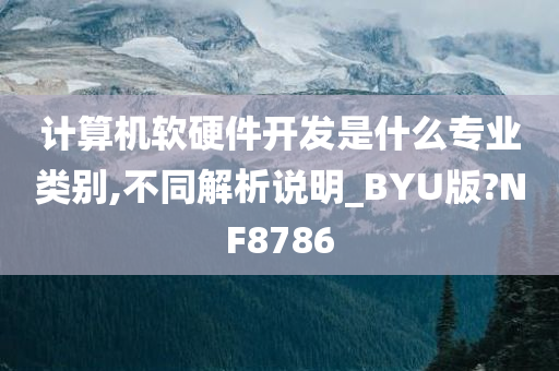 计算机软硬件开发是什么专业类别,不同解析说明_BYU版?NF8786