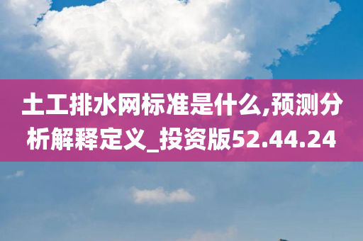 土工排水网标准是什么,预测分析解释定义_投资版52.44.24