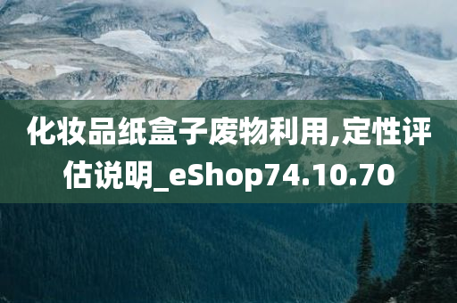 化妆品纸盒子废物利用,定性评估说明_eShop74.10.70