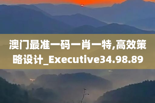 澳门最准一码一肖一特,高效策略设计_Executive34.98.89