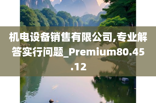 机电设备销售有限公司,专业解答实行问题_Premium80.45.12