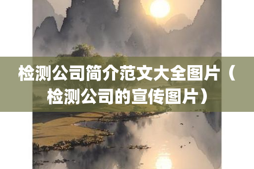 检测公司简介范文大全图片（检测公司的宣传图片）