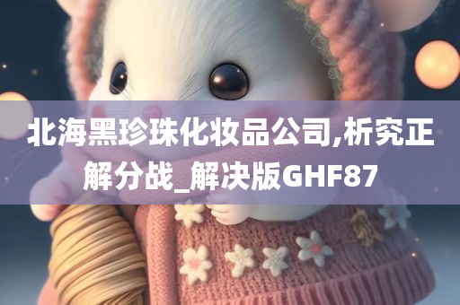 北海黑珍珠化妆品公司,析究正解分战_解决版GHF87