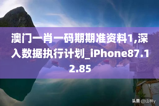 澳门一肖一码期期准资料1,深入数据执行计划_iPhone87.12.85