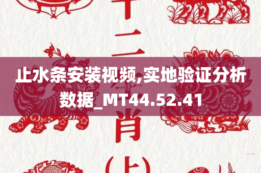 止水条安装视频,实地验证分析数据_MT44.52.41