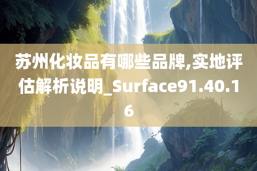 苏州化妆品有哪些品牌,实地评估解析说明_Surface91.40.16