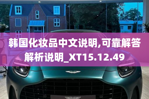 韩国化妆品中文说明,可靠解答解析说明_XT15.12.49