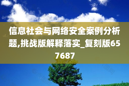 信息社会与网络安全案例分析题,挑战版解释落实_复刻版657687