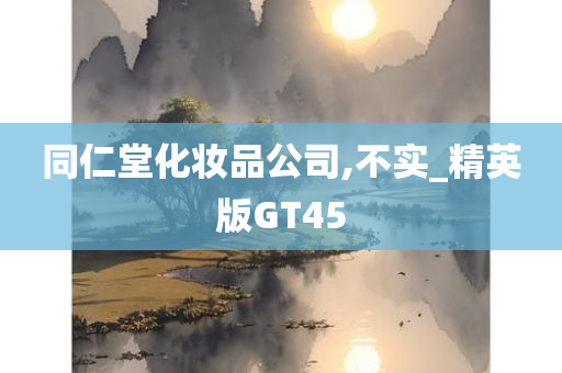 同仁堂化妆品公司,不实_精英版GT45