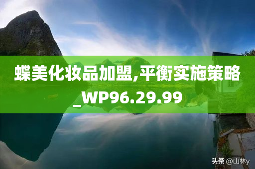 蝶美化妆品加盟,平衡实施策略_WP96.29.99