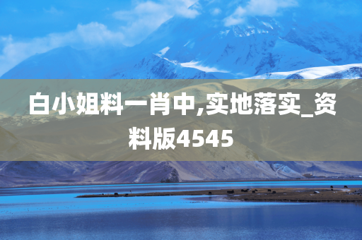 白小姐料一肖中,实地落实_资料版4545