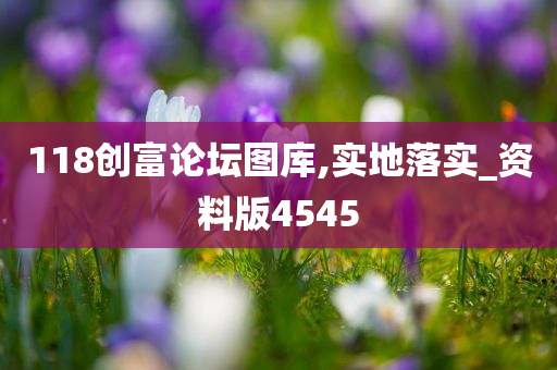 118创富论坛图库,实地落实_资料版4545