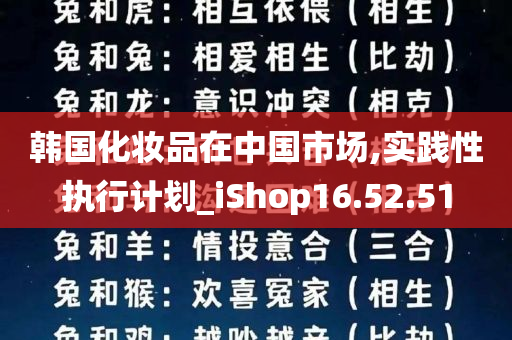 韩国化妆品在中国市场,实践性执行计划_iShop16.52.51