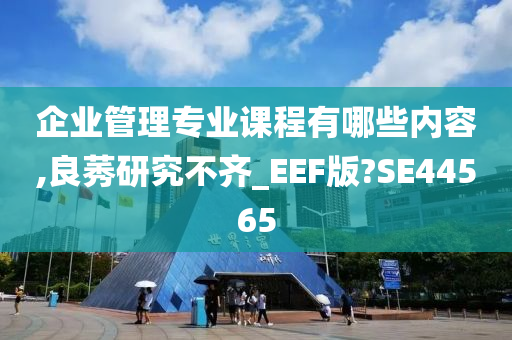 企业管理专业课程有哪些内容,良莠研究不齐_EEF版?SE44565