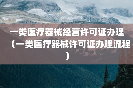 一类医疗器械经营许可证办理（一类医疗器械许可证办理流程）