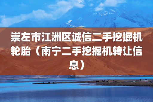 崇左市江洲区诚信二手挖掘机轮胎（南宁二手挖掘机转让信息）