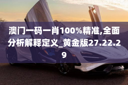 澳门一码一肖100%精准,全面分析解释定义_黄金版27.22.29