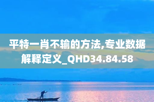 平特一肖不输的方法,专业数据解释定义_QHD34.84.58