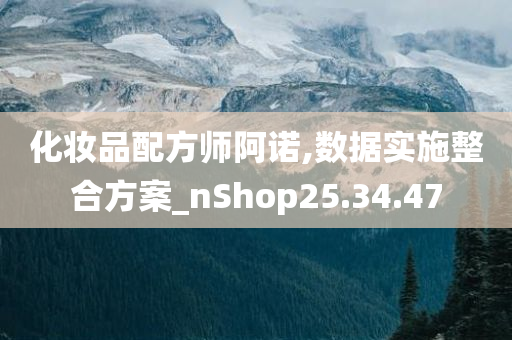 化妆品配方师阿诺,数据实施整合方案_nShop25.34.47