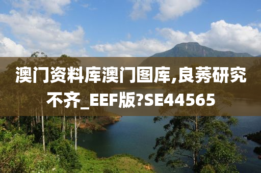 澳门资料库澳门图库,良莠研究不齐_EEF版?SE44565