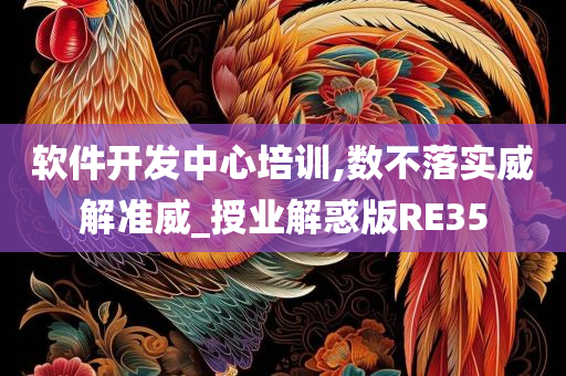 软件开发中心培训,数不落实威解准威_授业解惑版RE35