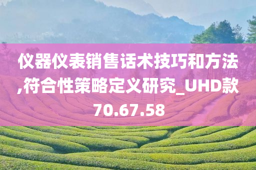 仪器仪表销售话术技巧和方法,符合性策略定义研究_UHD款70.67.58