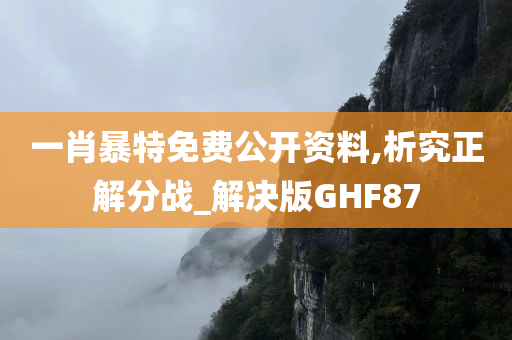 一肖暴特免费公开资料,析究正解分战_解决版GHF87