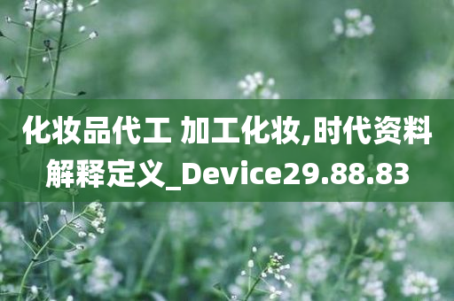 化妆品代工 加工化妆,时代资料解释定义_Device29.88.83