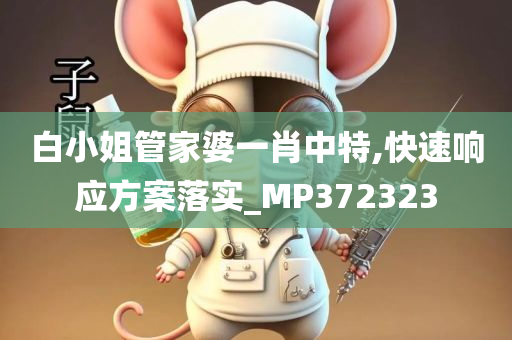 白小姐管家婆一肖中特,快速响应方案落实_MP372323