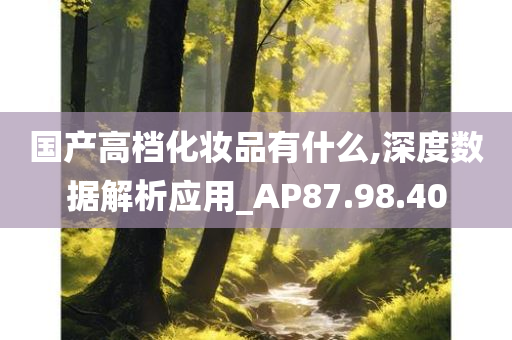 国产高档化妆品有什么,深度数据解析应用_AP87.98.40