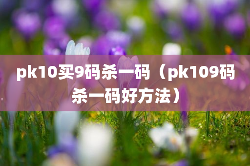 pk10买9码杀一码（pk109码杀一码好方法）