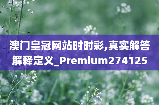 澳门皇冠网站时时彩,真实解答解释定义_Premium274125