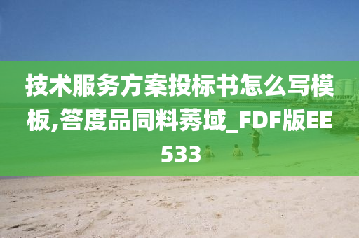 技术服务方案投标书怎么写模板,答度品同料莠域_FDF版EE533